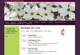 View the Sermons Online page from Calvary United Methodist Church