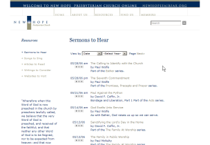 View the Sermons Online page from New Hope Fairfax